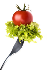 Tomat på gaffel